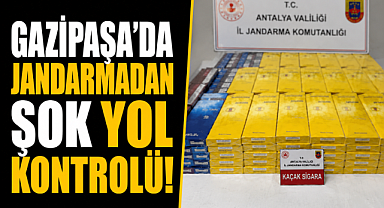 Antalya Gazipaşa'da jandarmadan şok yol kontrolü! Araçtan çıkanlar dikkat çekti