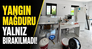 Antalya Kemer Belediyesi yangın mağdurunu yalnız bırakmadı! Hasar gören ev yenilendi