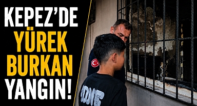 Antalya Kepez'de yürek burkan yangın! Aç kalan çocuğa itfaiye ekipleri sahip çıktı