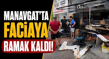 Antalya Manavgat'ta faciaya ramak kaldı! Balkondan atılan yanan bez atölyeyi küle çevirdi
