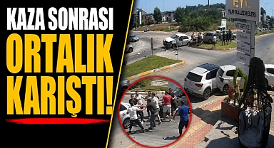 Antalya Manavgat’ta kaza sonrası ortalık karıştı! Motosikletli hırsını otomobilin camından çıkardı