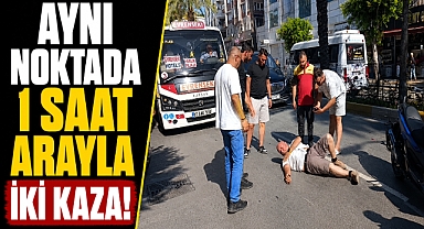 Antalya Manavgat'ta peş peşe aynı kaza! Yayaya yol veren araçlar zincirleme tehlike yarattı