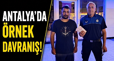 Antalya Serik'te örnek davranış! ATM’de bulduğu yüklü miktarda parayı teslim etti