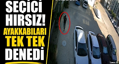 Antalya Serik'te pes dedirten hırsızlık! Ayakkabıları tek tek denedi, beğendiklerini çaldı