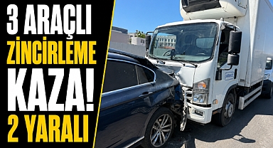 Antalya Serik'te zincirleme kaza! 3 araç birbirine girdi, 2 yaralı
