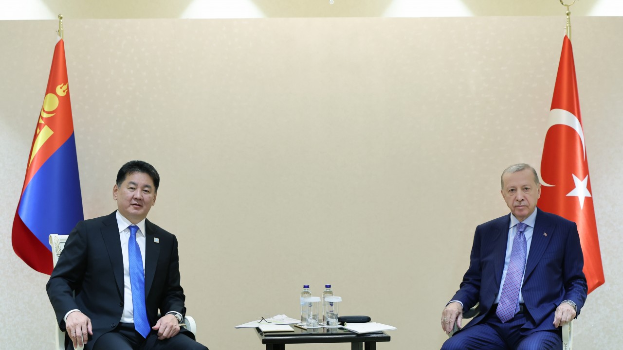 Cumhurbaşkanı Erdoğan, Moğolistan Cumhurbaşkanı Khurelsukh ile görüştü