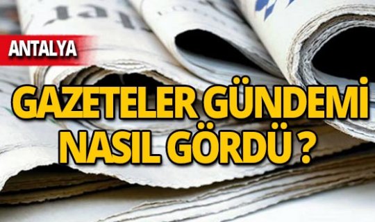 14 Kasım 2019 Antalya'nın yerel gazete manşetleri