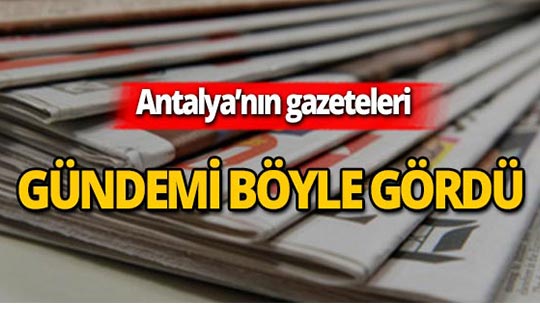 3 Ağustos 2019 Antalya'nın yerel gazete manşetleri