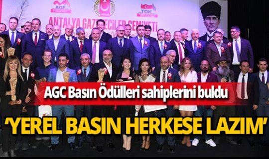 AGC ödül töreninde 'yerel basın herkese lazım' vurgusu