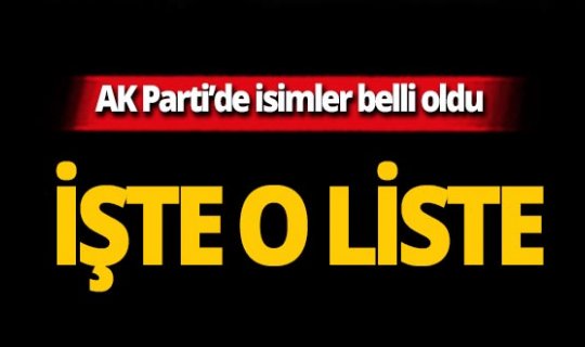 AK Parti'de o ilin ilçe belediye başkan adayları belli oldu!
