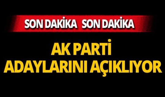 AK Parti o ildeki adaylarını açıklıyor