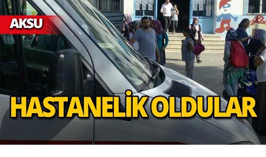 Aksu'da çok sayıda öğrenci hastanelik oldu