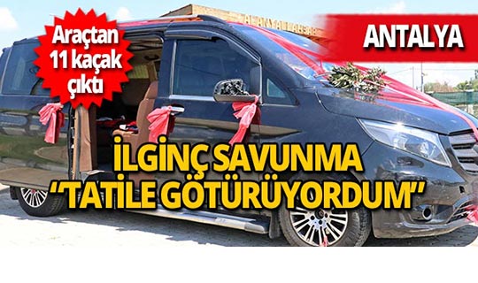 Antalya'da düğün arabası gibi süsleyip insan kaçırmaya çalışmıştı