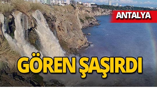 Antalya'da dünyaca ünlü şelalenin görüntüsü herkesi şaşırttı!