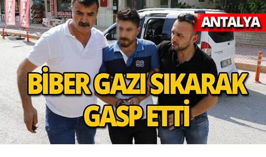 Antalya'da kadının yüzüne biber gazı sıkıp gasp etti
