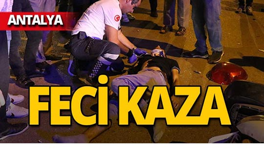 Antalya'da kaza yapan kuryenin patronuna kask fırçası!