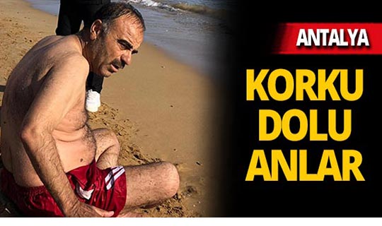 Antalya'da plajda korku dolu anlar!