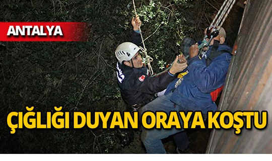 Antalya'da yaşlı adamın çığlıklarını duyan koştu!