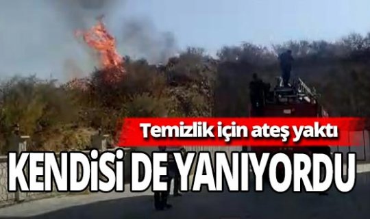 Antalya haber: Temizlik için yaktığı ateşi söndürmek isterken ağır yaralandı