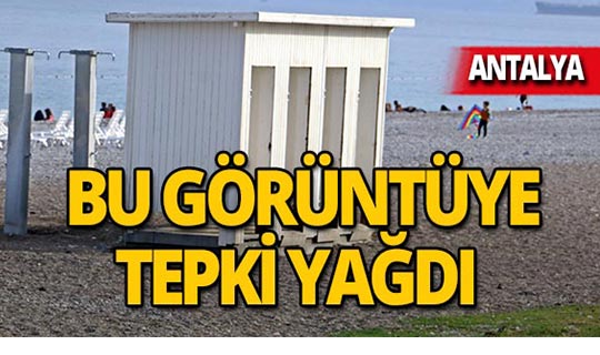 Antalya Konyaaltı Sahili'nde şaşırtan görüntü!