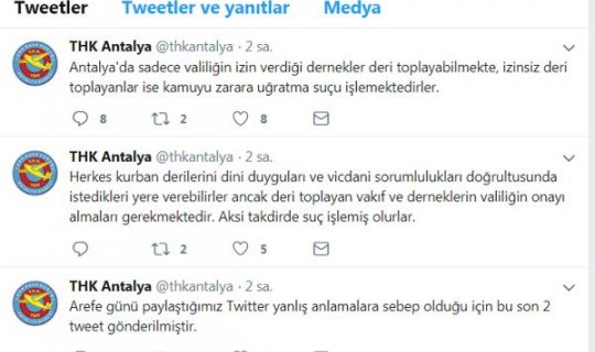 Antalya Valiliği: 'İzin verilen herkes kurban derisi toplayabilir'