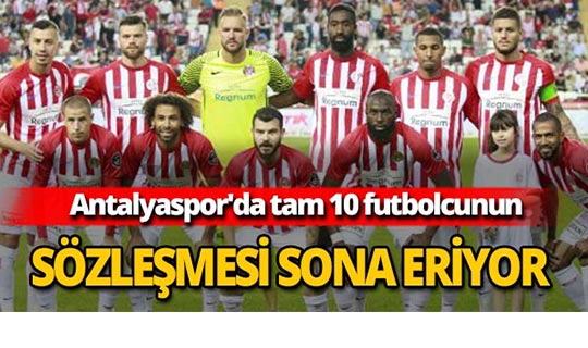 Antalyaspor'da tam 10 futbolcunun sözleşmesi sona eriyor