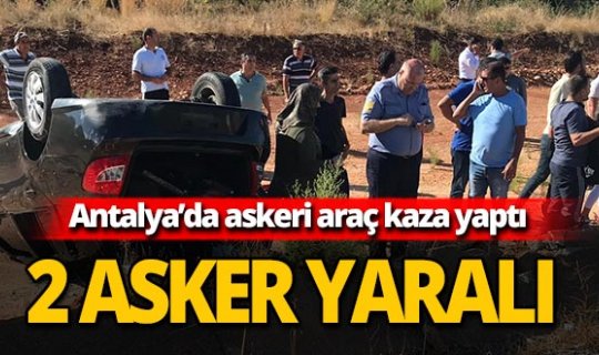 Askeri araç takla attı: 2 asker yaralı!