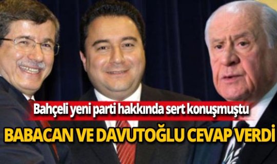 Babacan ve Davutoğlu'ndan Bahçeli'ye yanıt