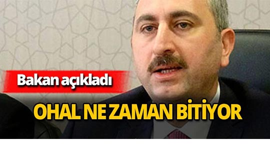 Bakan açıkladı, OHAL ne zaman bitiyor?