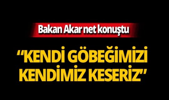 Bakan Akar: 'Gerektiğinde kendi göbeğimizi kendimiz keseriz'