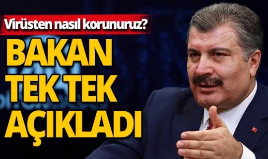 Bakan Koca Corona virüsünden nasıl korunulacağını tek tek anlattı!