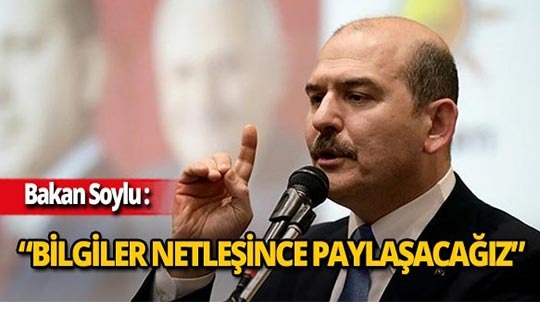 Bakan Soylu'dan patlama ile ilgili açıklama: 'Kimlikleri belli'