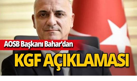 Başkan Bahar : “KGF faiz oranı 1,65 indirilmeli”