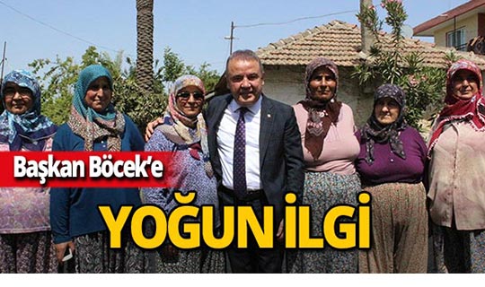 Başkan Böcek'i görmek için sıcak asfalta atladılar!
