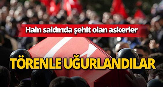 Batman'da şehit olan 8 asker için cenaze töreni