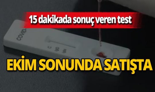 Bu test dakikalar içinde sonuç veriyor