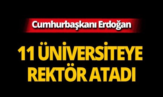 Cumhurbaşkanı Erdoğan 11 üniversiteye rektör atadı