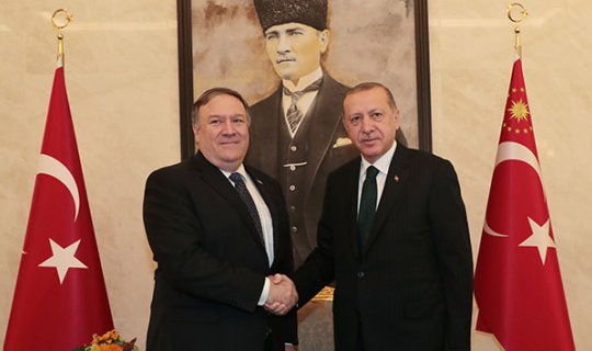 Cumhurbaşkanı Erdoğan, ABD Dışişleri Bakanı Pompeo'yu kabul etti