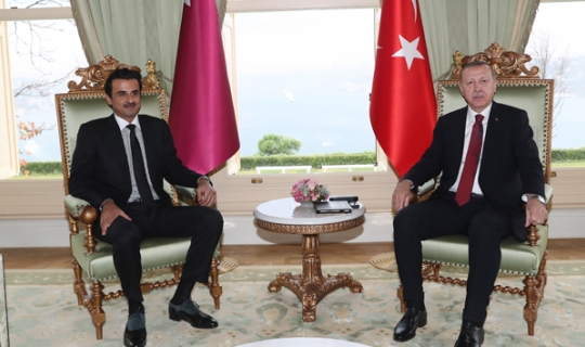 Cumhurbaşkanı Erdoğan ve Katar Emiri Al Sani ile bir araya geldi