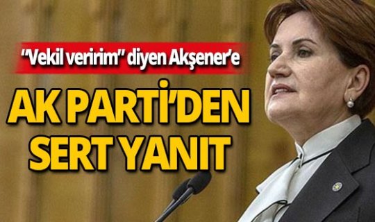 Davutoğlu için 'Vekil veririm' diyen Akşener'e AK Parti'den yanıt