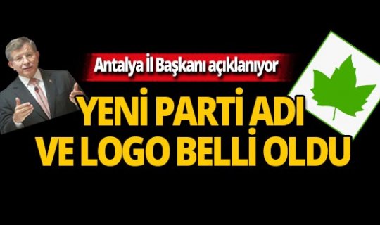 Davutoğlu'nun partisinin ismi ve logosu belli oldu