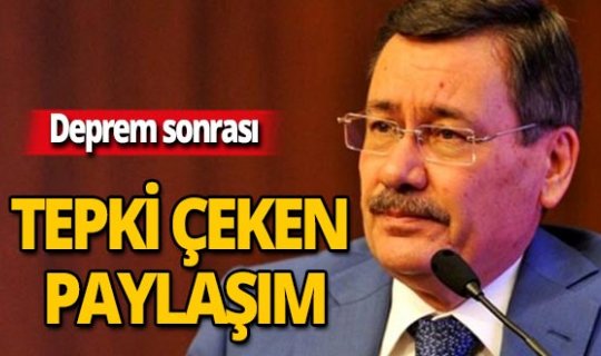 Depremin ardından Gökçek'in attığı tweet büyük tepki topladı!