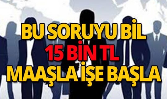 Dünya devi 15 bin TL maaşla eleman arıyor