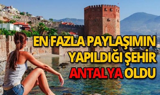 En fazla Instagram paylaşımı yapılan şehir Antalya!