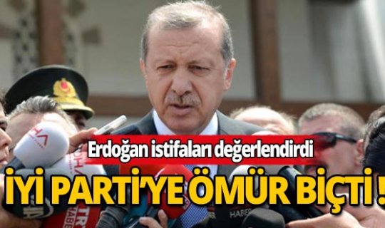 Erdoğan İYİ Parti Antalya'daki istifaları değerlendirdi
