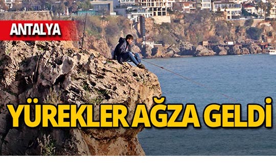 Falezlerin kıyısına kadar geldi, herkesi korkuttu!
