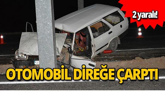 Feci kazada araç hurdaya döndü! 2 yaralı