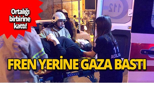 Fren yerine gaza basınca ortalık karıştı!