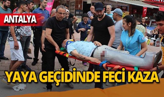 Karşıya geçmek isteyen yaşlı adam hastanelik oldu!