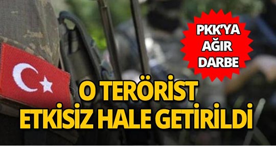 Kırmızı listede yer alan o terörist etkisiz hale getirildi